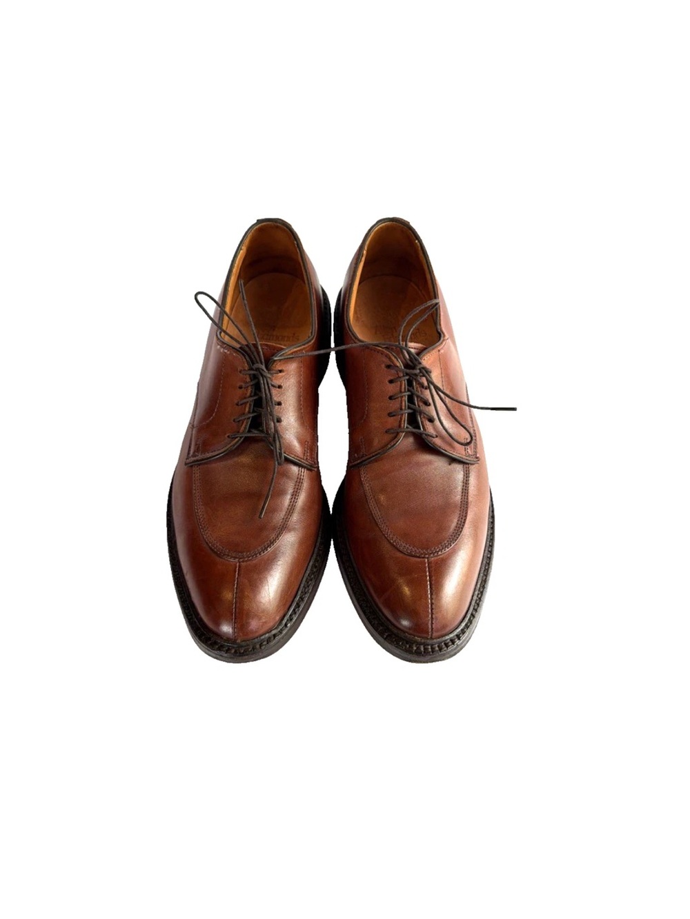 Allen Edmonds Walton Brown Leather Split Toe Oxford Dress Shoes Men Size 10 B